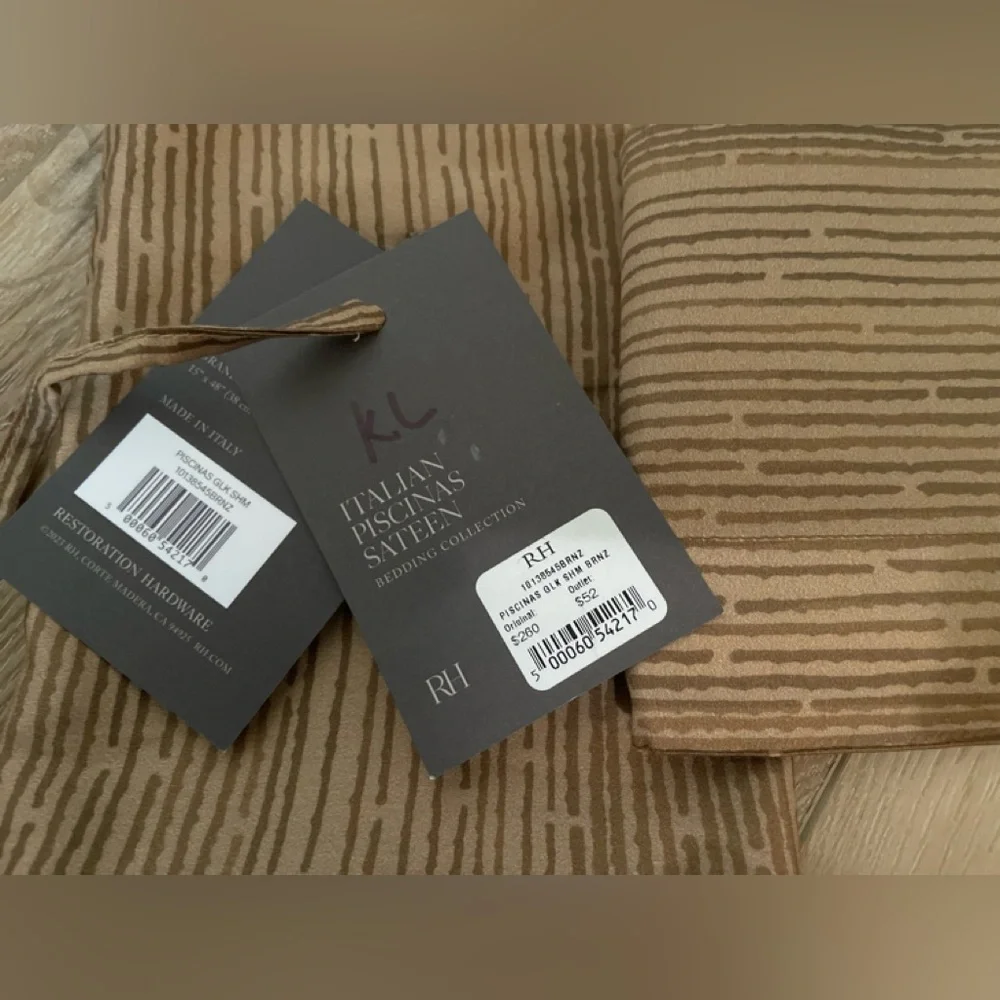 RESTORATION HARDWARE Italian Piscinas Sateen Grande KING LUMBAR SHAM NEW NWT
